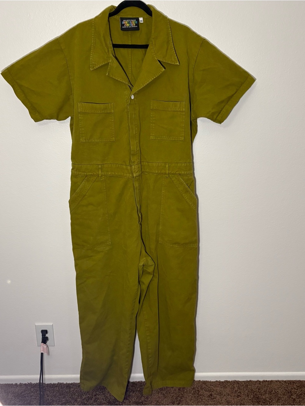 Big Bud Press Jumpsuit Cotton Short Sleeve Pockets One-Piece GROSS GREEN 3XL - Picture 2 of 6
